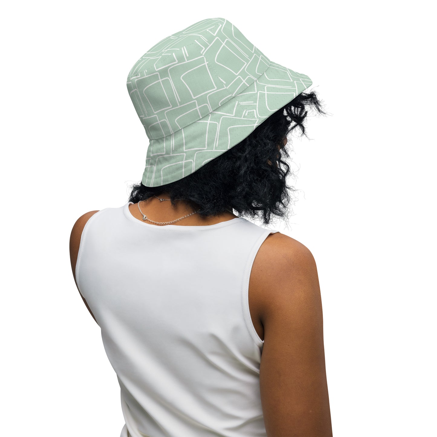 Abstract Squares Reversible bucket hat