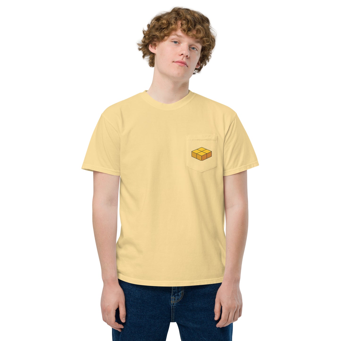 Block Unisex garment-dyed pocket t-shirt