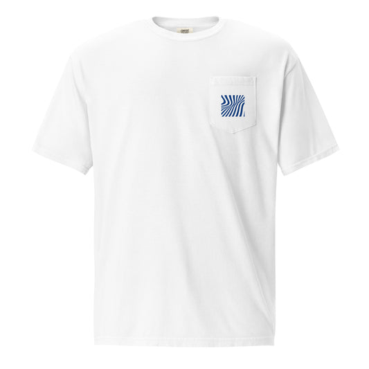 Wave lines Unisex garment-dyed pocket t-shirt