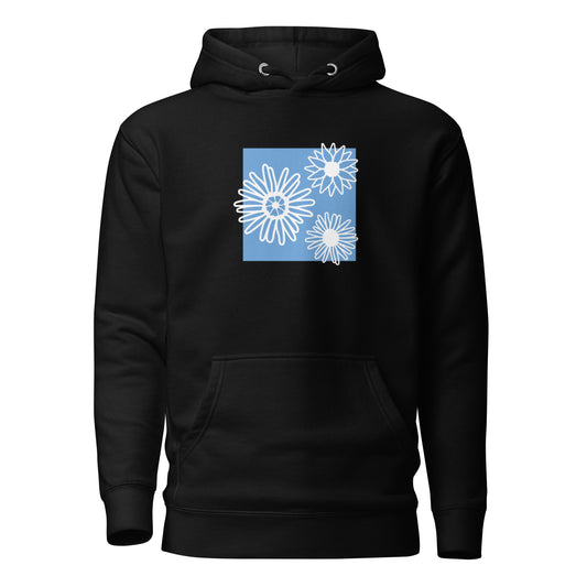 Blue Box Flower Women Hoodie